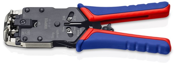 Szczypce do zagniatania wtyków telefonicznych Knipex 97 51 12